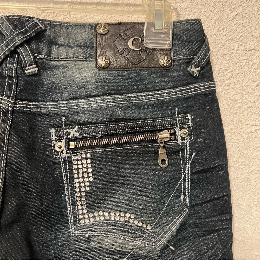 Cartise Studded Boot Cut Jeans with Zipper Pocket 6 - Picture 6 of 9